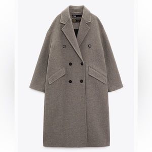 ZARA MINIMALIST OVERSIZED WOOL COAT
